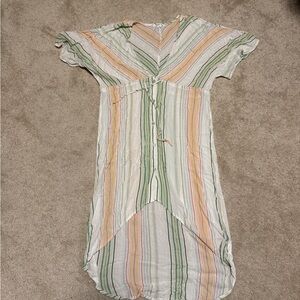 Striped V-Neck Dress